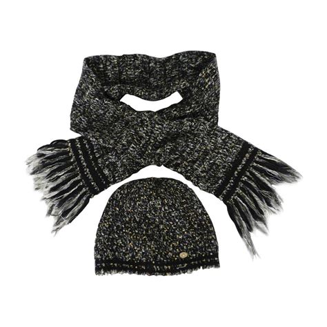 chanel scarf and hat set|chanel handkerchief.